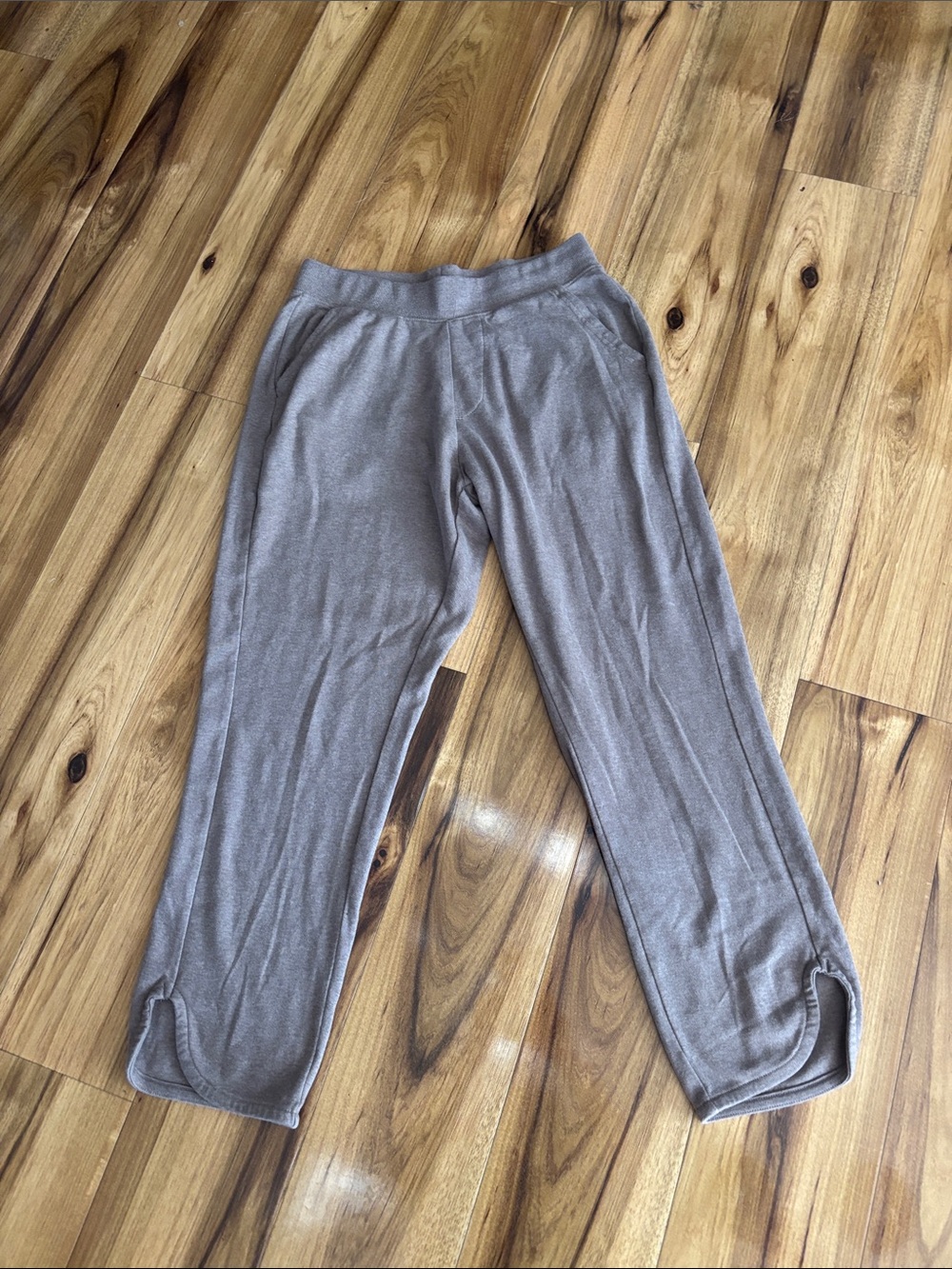 Pact women Taupe Sweatpants with Curved Hem